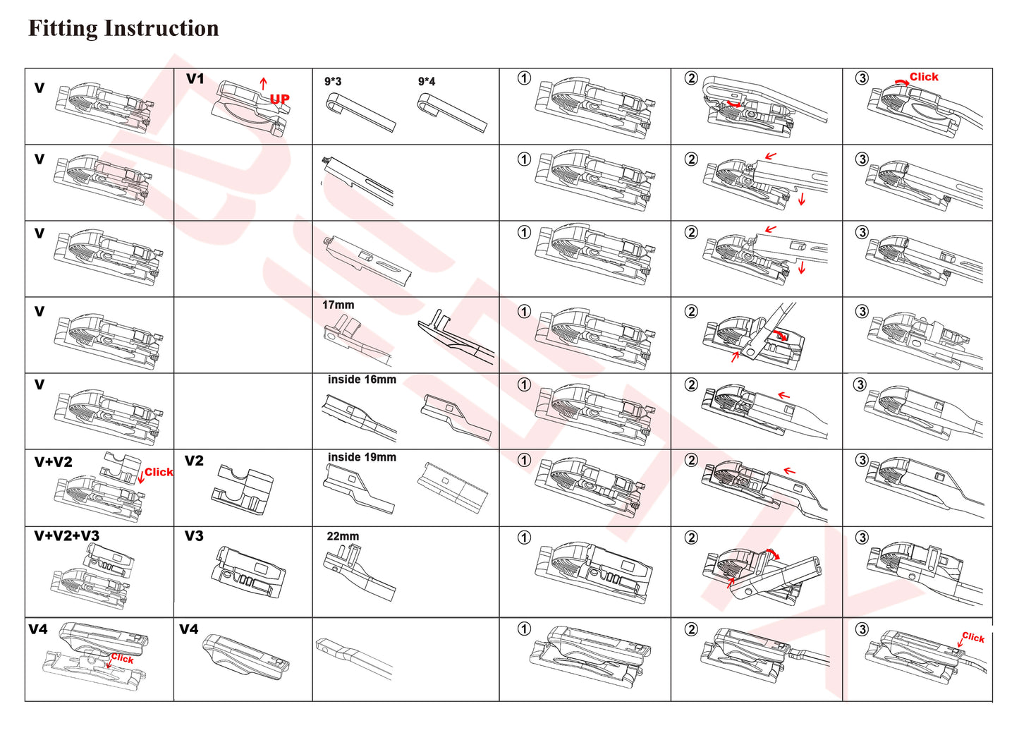 8 in One multi function flat windshield wiper blade competitive type BS832